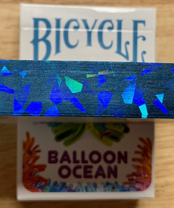 Gilded Bicycle Balloon (Ocean) Playing Cards