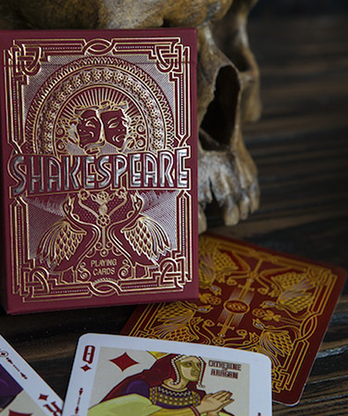 Shakespeare (Burgundy) Playing Cards