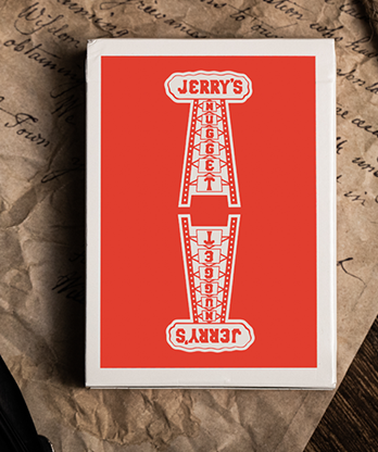 Jerry's Nugget (Atomic Red) Marked Monotone Playing Cards