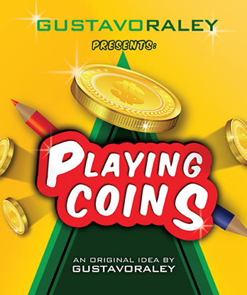 PLAYING COINS (Gimmicks and Online Instructions) by Gustavo Raley - Trick