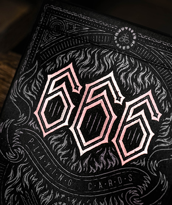 666 V4 (Rose Gold) Playing Cards by Riffle Shuffle