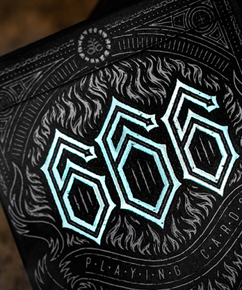 666 V4 (Cyan) Playing Cards by Riffle Shuffle