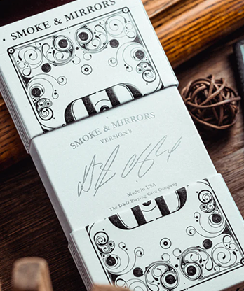 Smoke & Mirror (Smoke-White) Deluxe Limited Edition Playing Cards by Dan & Dave