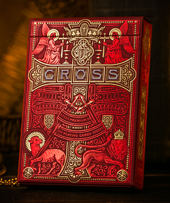 The Cross (Maroon Martyrs) Playing Cards by Peter Voth x Riffle Shuffle