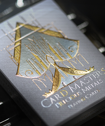 Card Masters Precious Metal Foil (White) Playing Cards by Handlordz