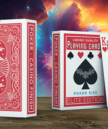 Elite Night Flight (Red) Marked Playing Cards by Steve Dela
