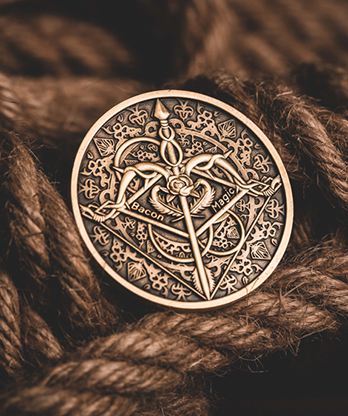 BOW AND ARROW COIN GOLD (Gimmick and Online Instructions) by Bacon Magic - Trick