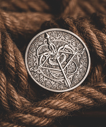 BOW AND ARROW COIN SILVER ( Gimmick and Online Instructions)  by Bacon Magic - Trick