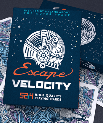 Escape Velocity (Blue) Playing Cards