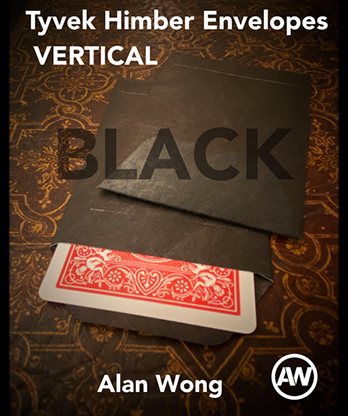 Tyvek VERTICAL Himber Envelopes BLACK (12 pk.) by Alan Wong - Trick