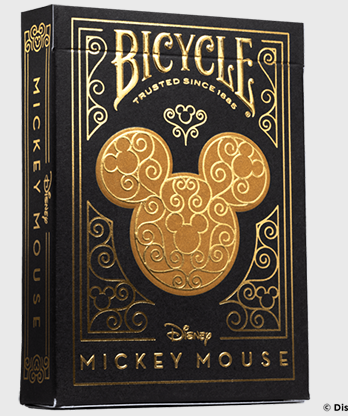 Bicycle Disney Mickey Mouse (Black and Gold) by US Playing Card Co.