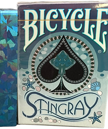 Gilded Bicycle Stingray (Teal) Playing Cards