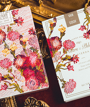Van Gogh Asters & Phlox (Numbered- Seal)  Playing Cards