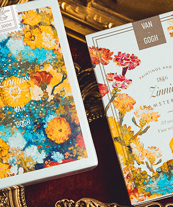 Van Gogh Zinnias (Numbered- Seal)  Playing Cards