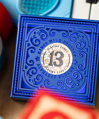 Alphabet Blocks (Blue) Playing Cards by Kings Wild Project