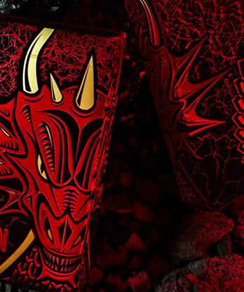 Draconian Crimson Playing Cards by Midnight Cards