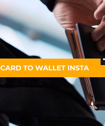 Modern Card to Wallet Insta (Black) by Quiver