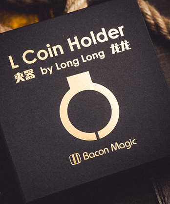 L Holder (Single Jumbo Coin 2.7"-3.2") by Long Long & Bacon Magic