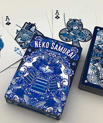 Neko Samurai (Blue) Playing Cards