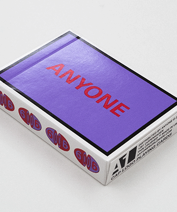 Purple/Red Cap Logo ANYONE Playing Cards