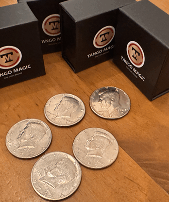 Expanded Shell Half Dollar (plus 4 Regular Coins) by Tango Magic