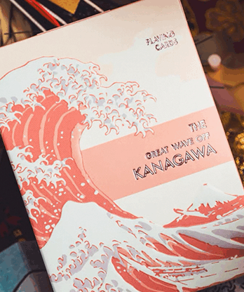 The Great Wave off Kanagawa V3 (Autumn Maple / Peachy Pink) Playing Cards