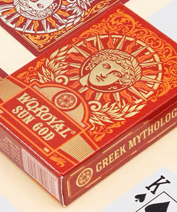 Sun God Greek Mythology Themed Red Edition Playing Cards