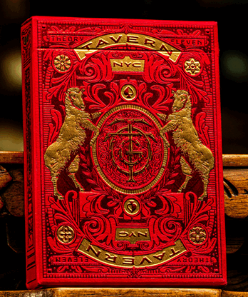 Tavern on the Green: Red Edition Playing Cards by theory11