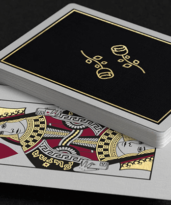 Gold Foil Black Roses Casino Playing Cards