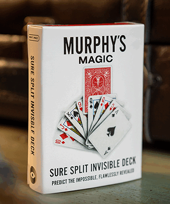 SURE SPLIT Invisible Deck Bicycle (Red) by Murphy's Magic