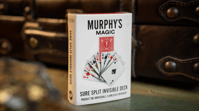 SURE SPLIT Invisible Deck Bicycle (Red) by Murphy's Magic