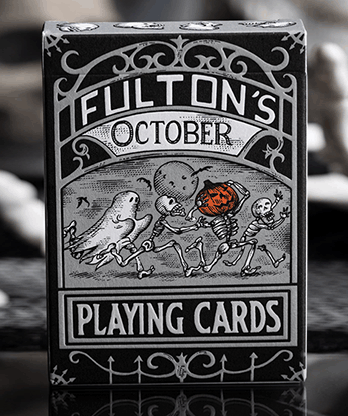 FULTONS OCTOBER TOMBSTONE GREY PLAYING CARDS