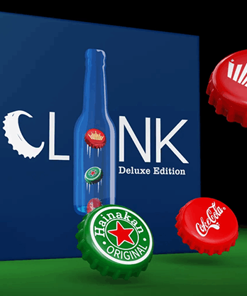 The Clink (Cap in Bottle) Set by Iarvel Magic and Wonder House (Heineken, Coke, and Budweiser)