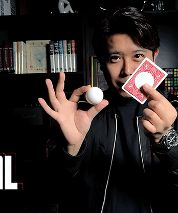 Ball on Card (Red) by Bond Lee & MS Magic