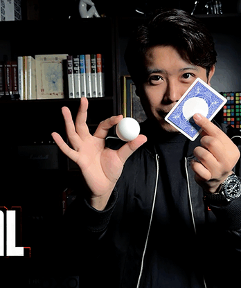 Ball on Card (Blue) by Bond Lee & MS Magic