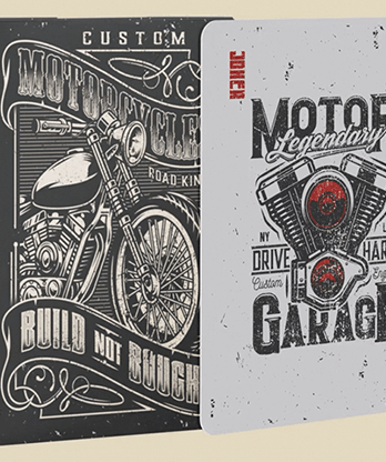 Custom Motorcycles Playing Cards