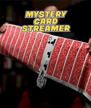 Mystery Card Streamer (Red 6 of Clubs) by PlayTime Magic DEFMA