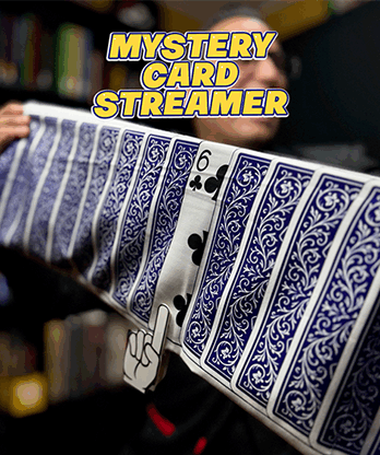 Mystery Card Streamer (Blue 6 of Clubs) by PlayTime Magic DEFMA