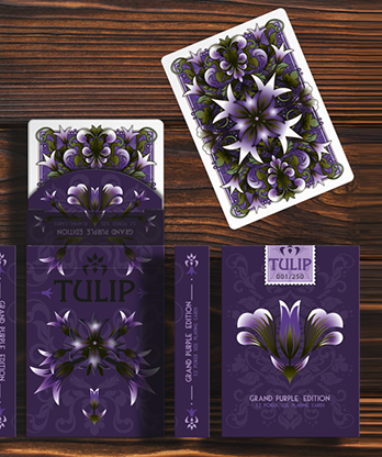 Grand Tulip Purple Playing Cards by Dutch Card House Company