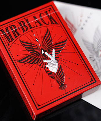 Mr. Black V1 (Red) Playing Cards