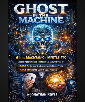 Ghost in the Machine AI for Magicians and MentalistsCreating Modern Magic & Mentalism with ChatGPT & Other AI's by Jonathan Royle eBook DOWNLOAD