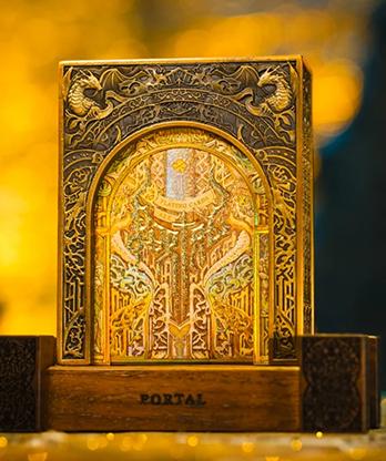 Portal Walnut Boxset Playing Cards by Ark Playing Cards