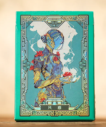 Ancient Relics Culture Playing Card by 52 Muse (Teal)