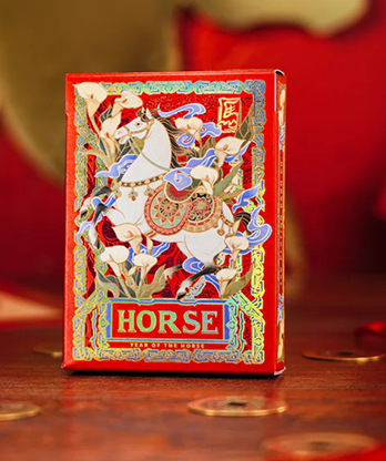 Year of the Horse (Red) Playing Cards by TCC Fashion