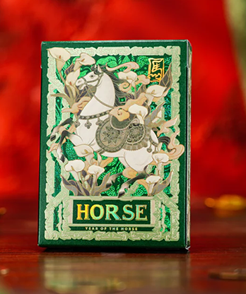 Year of the Horse (Green) Playing Cards by TCC Fashion