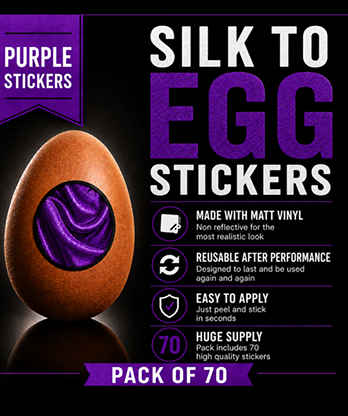 Silk to Egg Stickers (Purple) Pack of 70