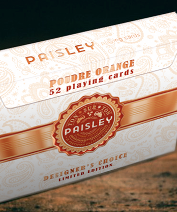 Paisley Ton sur Ton Poudre Orange Foil Designer's Choice